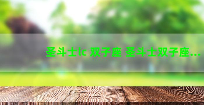 圣斗士lc 双子座 圣斗士双子座...